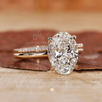 Lab Grown Diamond in a handmade bridal set for eco-conscious brides.
