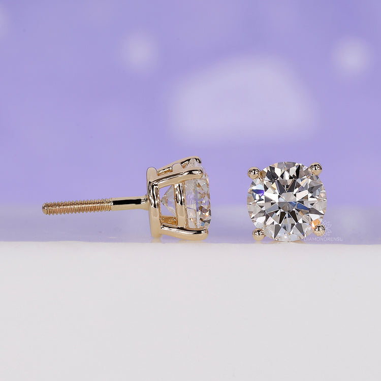 Eco-friendly lab grown diamond earrings for sustainable luxury.
