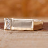 Mens gold signet ring with a bold and classic design.
