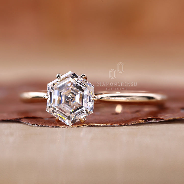 Solitaire Ring showcasing a stunning, high-quality diamond.
