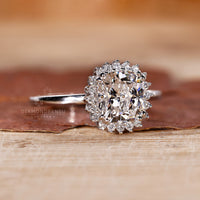 Halo Ring featuring a dazzling, brilliant diamond halo.