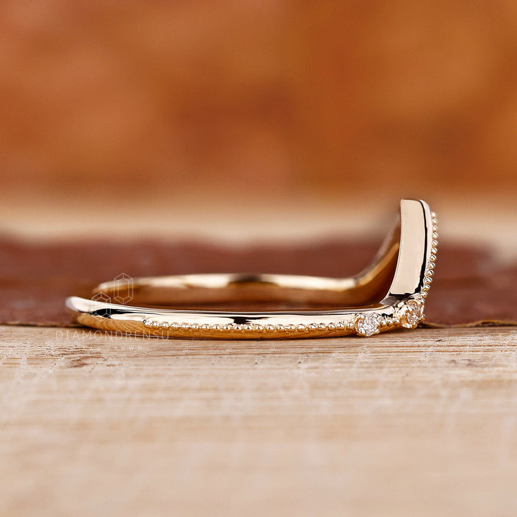 Yellow Gold Wedding Band designed for timeless elegance.

