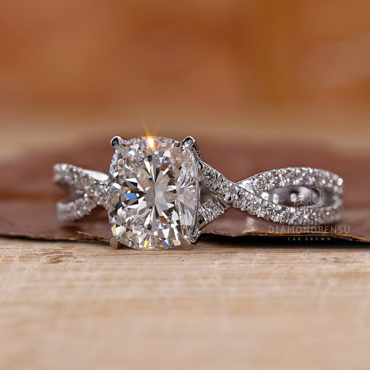 Twisted Pave Ring designed for timeless elegance.