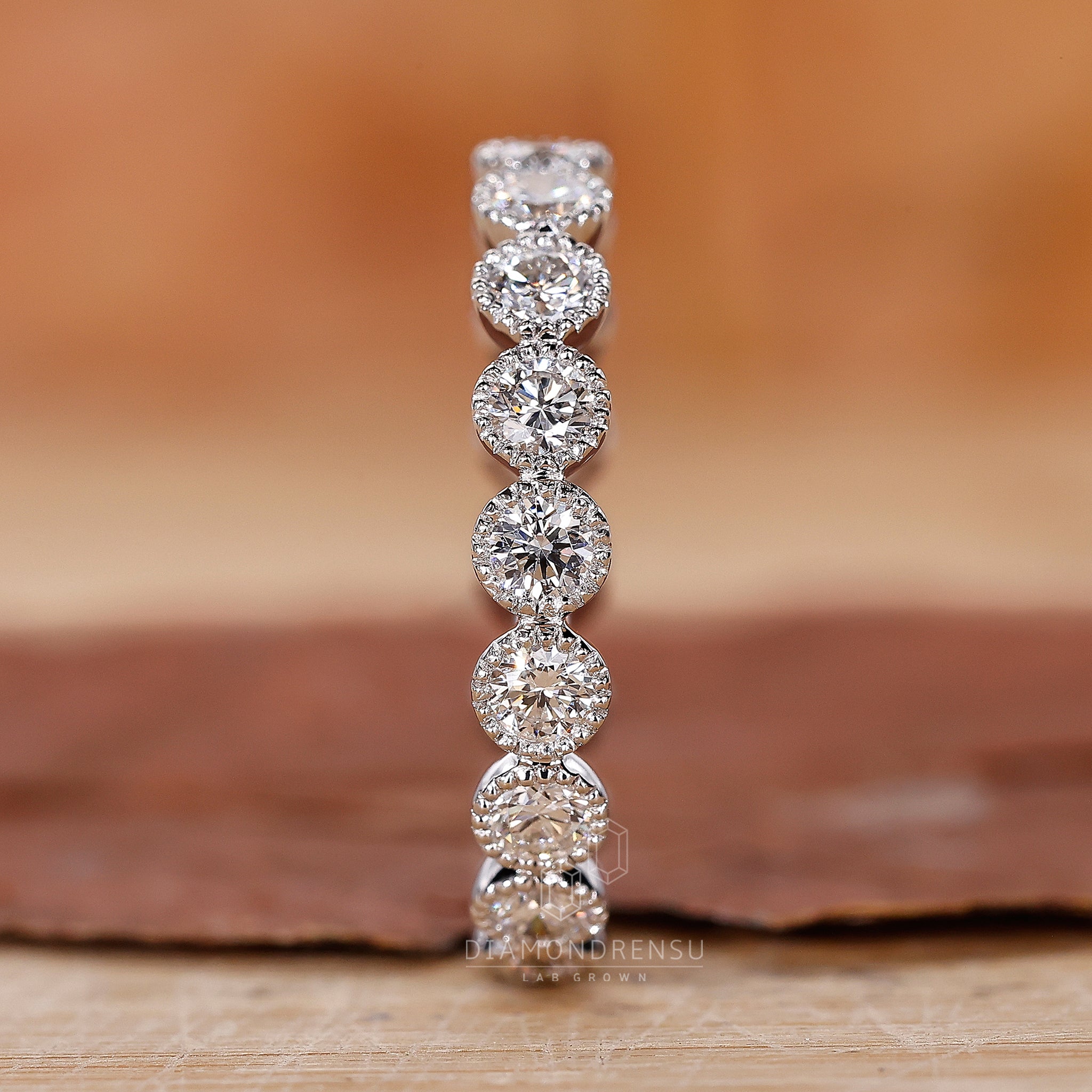 Bezel Set Milgrain Eternity Band for a vintage-inspired style.
