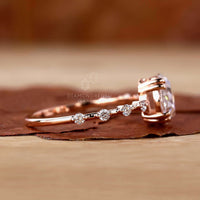 distance pave engagement ring