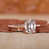 Cushion Cut Diamond Ring in a classic and elegant design.