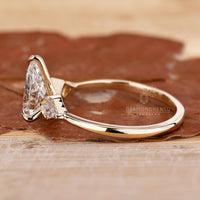 Pear Shaped Engagement Ring with a secure setting.