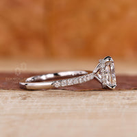 Hidden Halo Ring designed for a modern, elegant look.