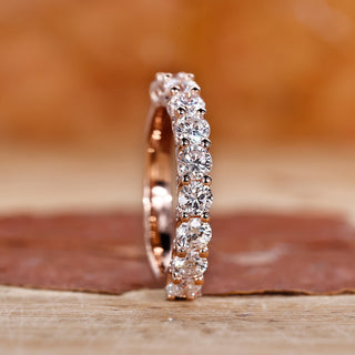 Diamond half eternity band with a stunning sparkle in a classic design.
