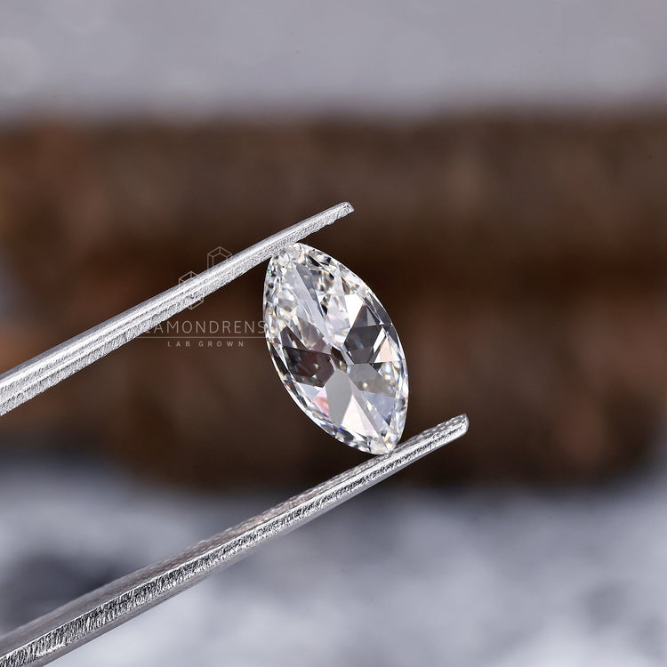 Old Mine Cut Marquise Diamond for Custom Jewelry Designs