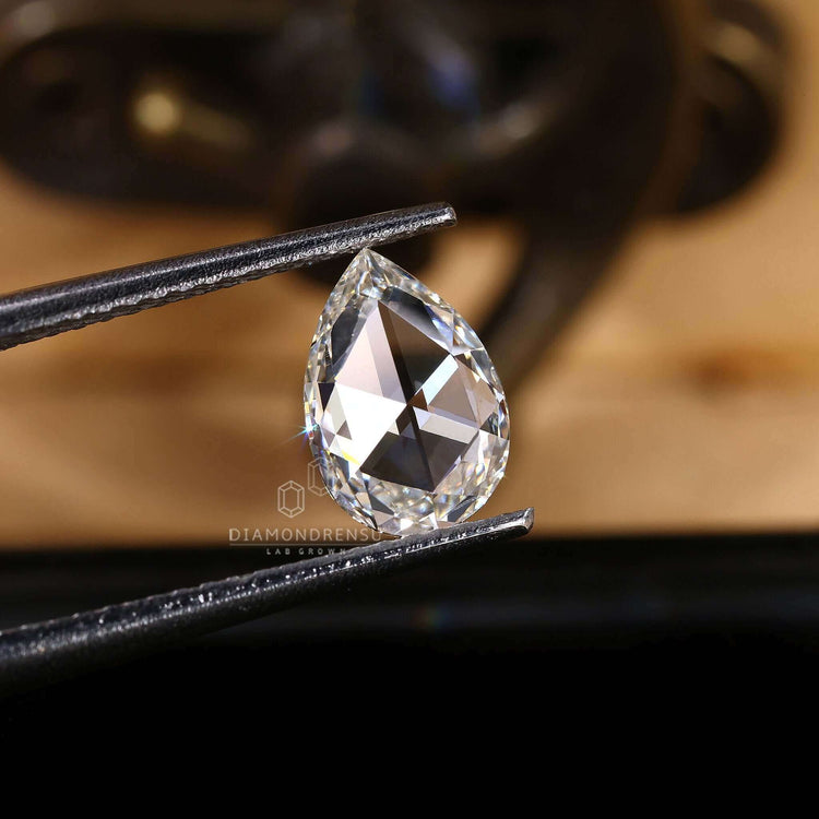 Lab grown diamonds loose listed under rose cut pear diamond.
