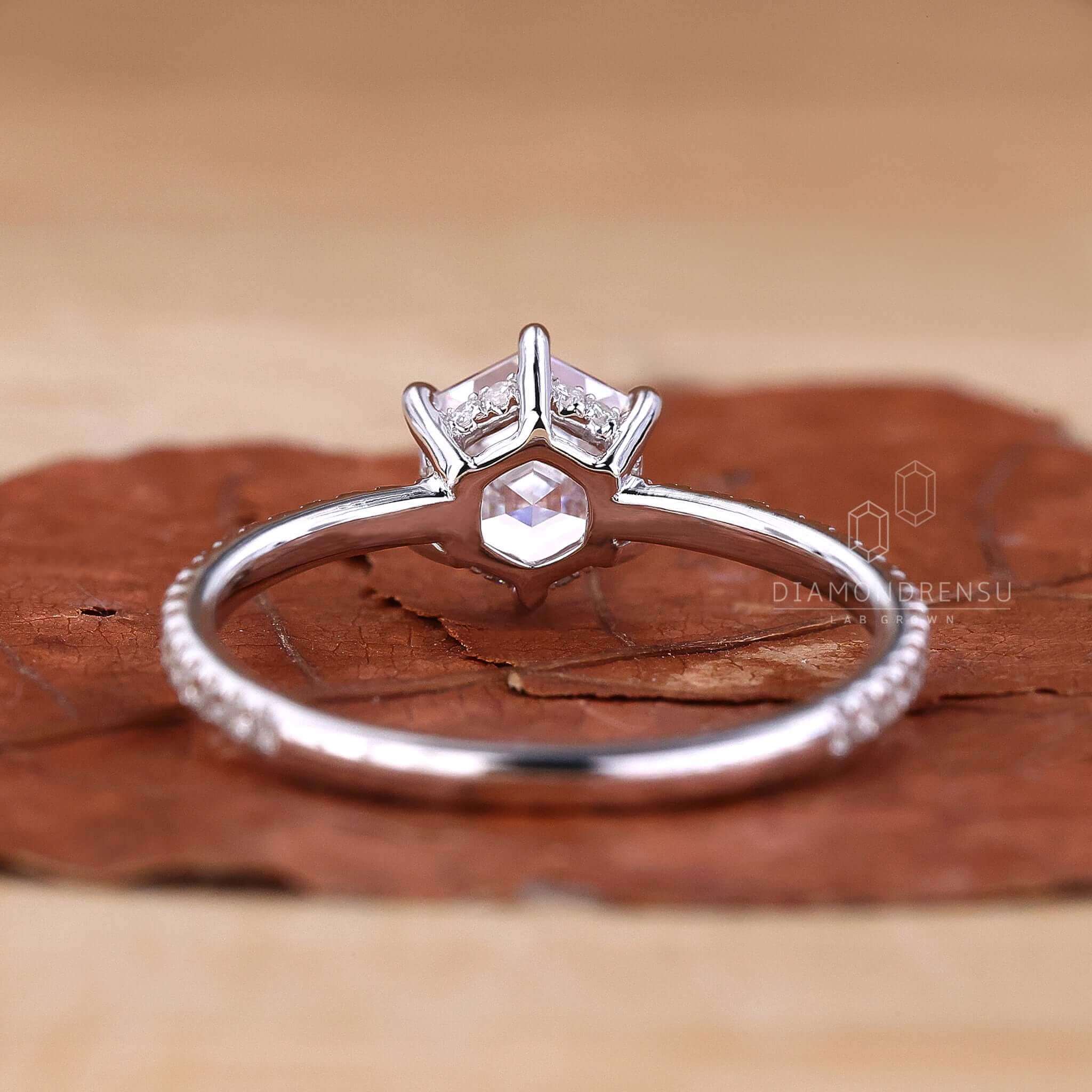 lab created diamond wedding ring