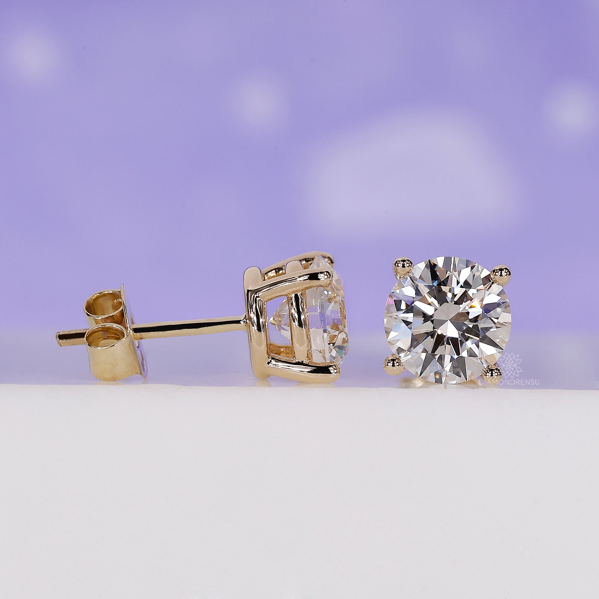 Eco-friendly lab grown diamond earrings for sustainable luxury.
