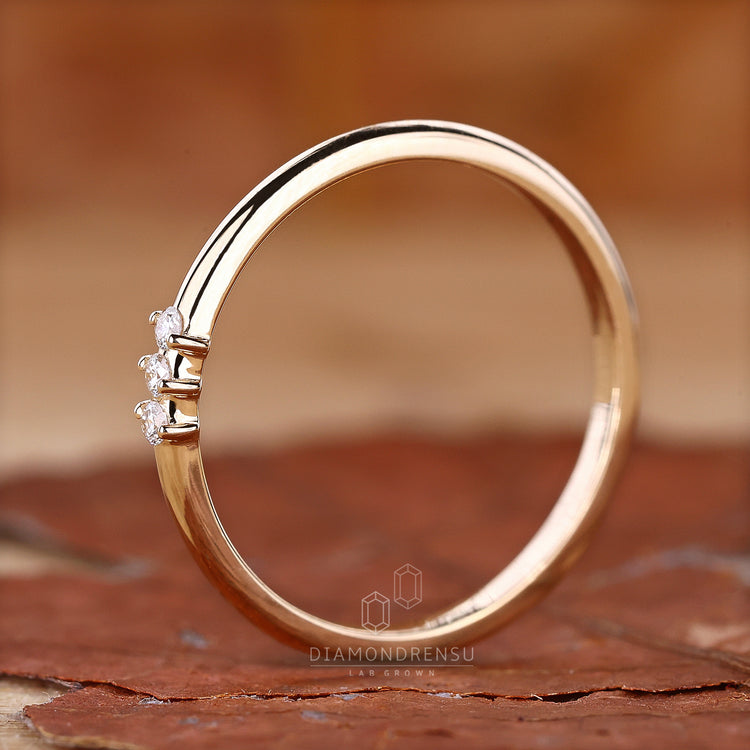 Round Cut Diamond Wedding Band crafted for elegance.