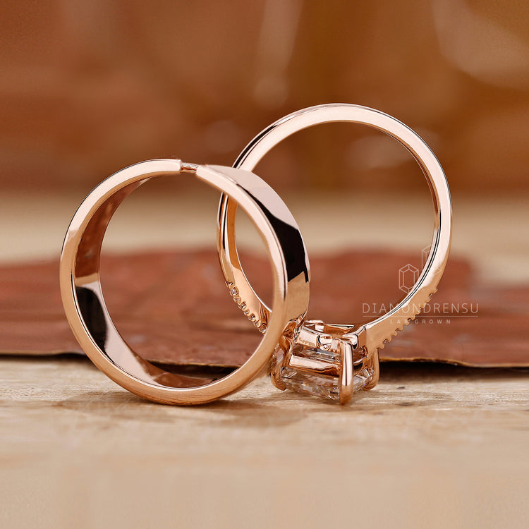 Lozenge Diamond Ring featuring a unique shape and sparkle.
