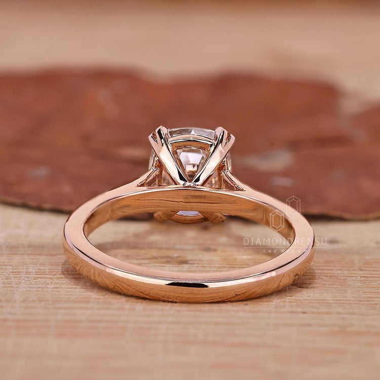 Lab Grown Diamond set in a Handmade Ring for sustainability.
