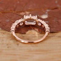 Tapered Pave Engagement Ring showcasing delicate pave diamonds.