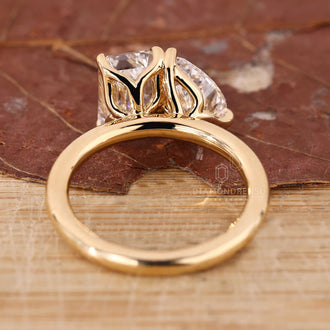 Handmade jewelry piece with yellow gold two stone design.
