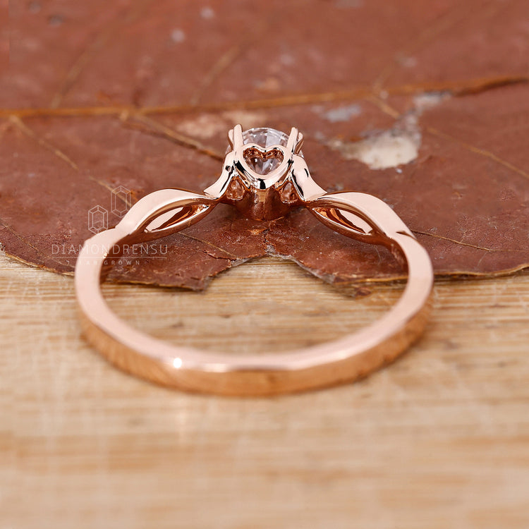 Twisted Shank Engagement Ring with a modern, elegant twist.
