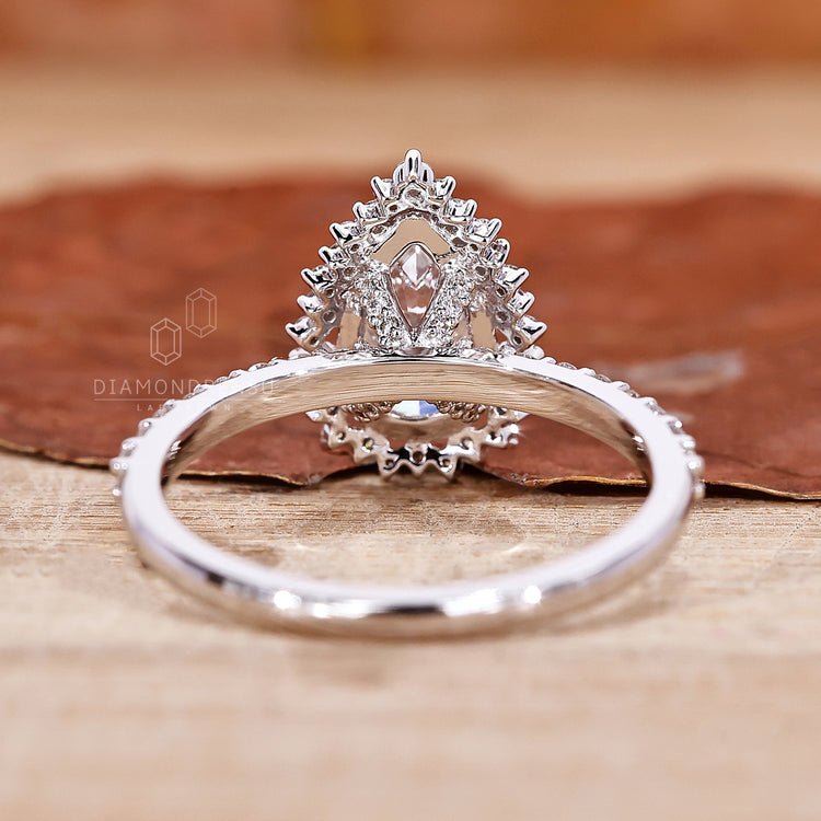 Pave Diamond Ring with intricate detailing along the band.