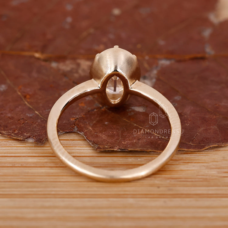 Handmade jewelry ring featuring Old European cut diamond and matte finish.
