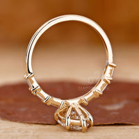 Pave Setting Ring featuring marquise cut diamonds.
