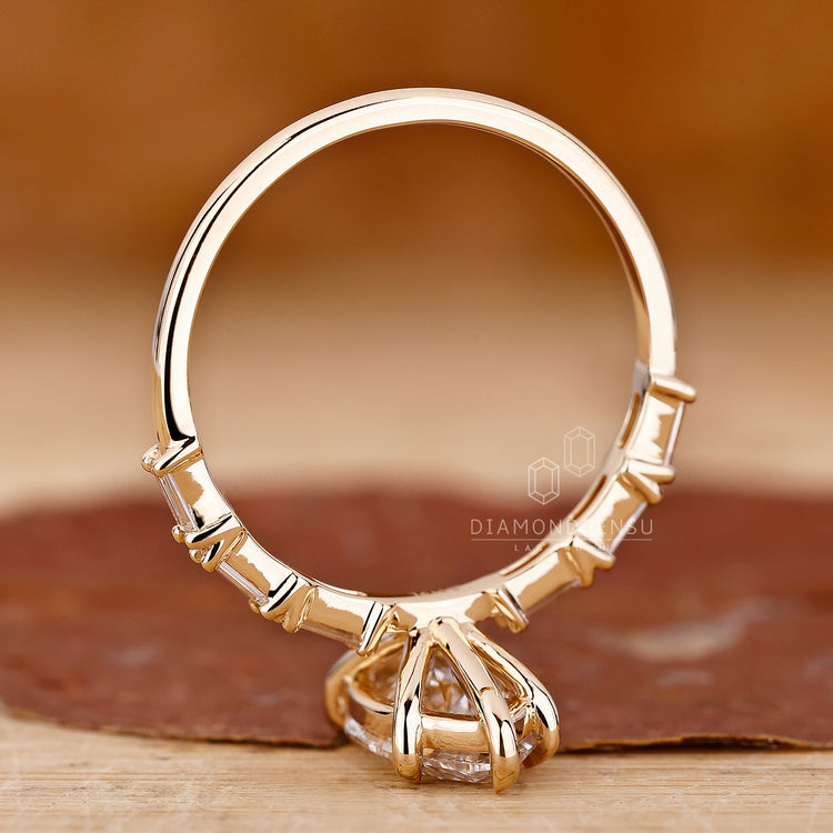 Pave Setting Ring featuring marquise cut diamonds.
