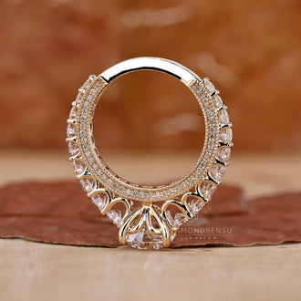 Hidden Accent Ring featuring a concealed diamond design.
