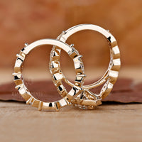 Tiara Wedding Band for an elegant and regal look.
