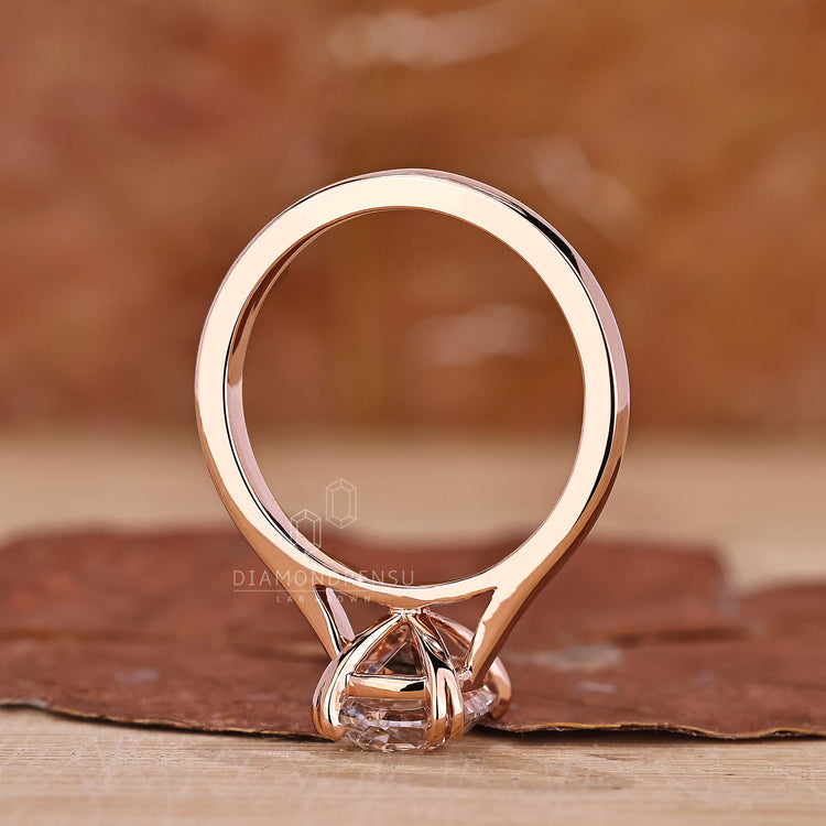 Cushion Cut Diamond Ring in a classic and elegant design.
