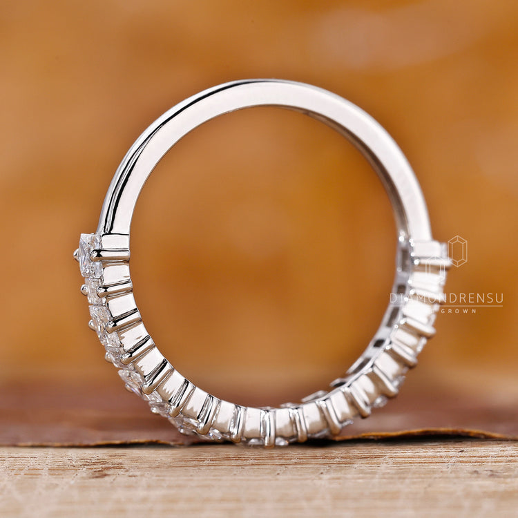 Custom wedding band made for a perfect fit.
