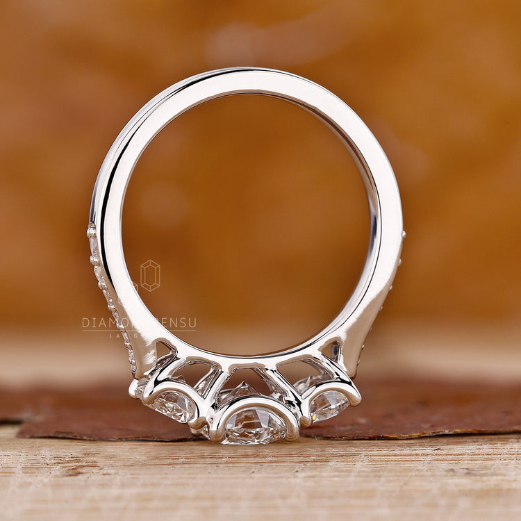 Lab Grown Diamond set in a handcrafted engagement ring.
