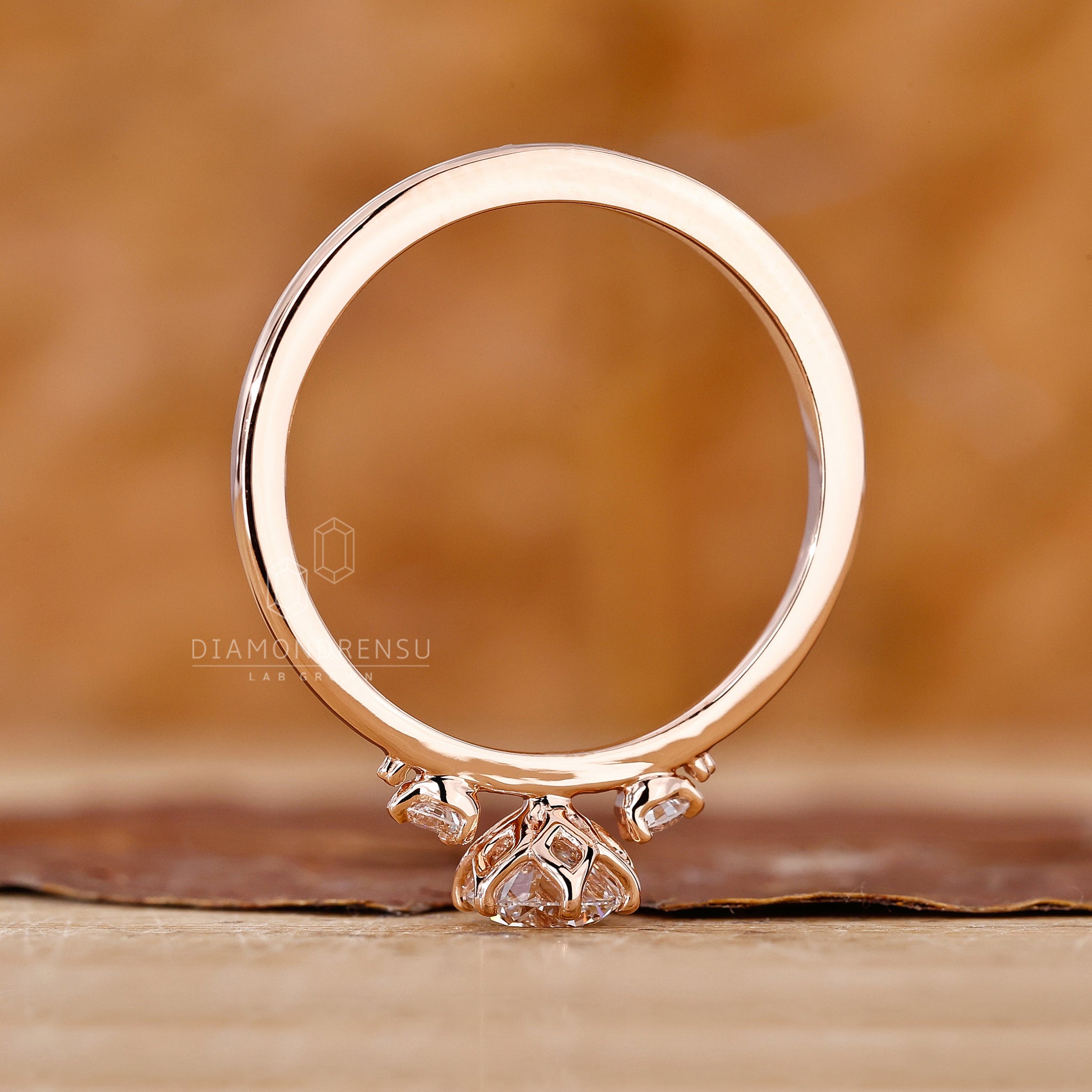 six prong engagement ring, round diamond ring, handmade ring
