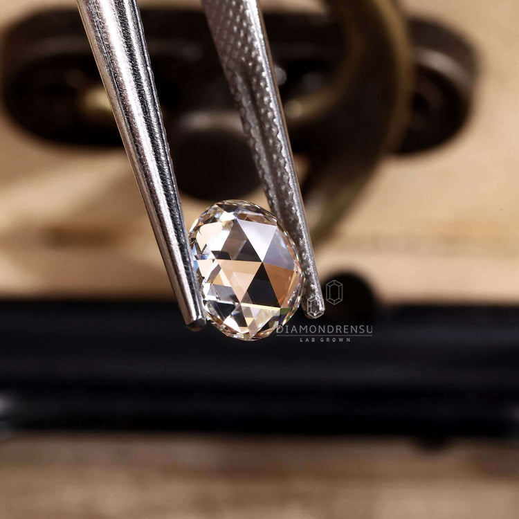 This antique style round rose cut loose diamond stone is special.
