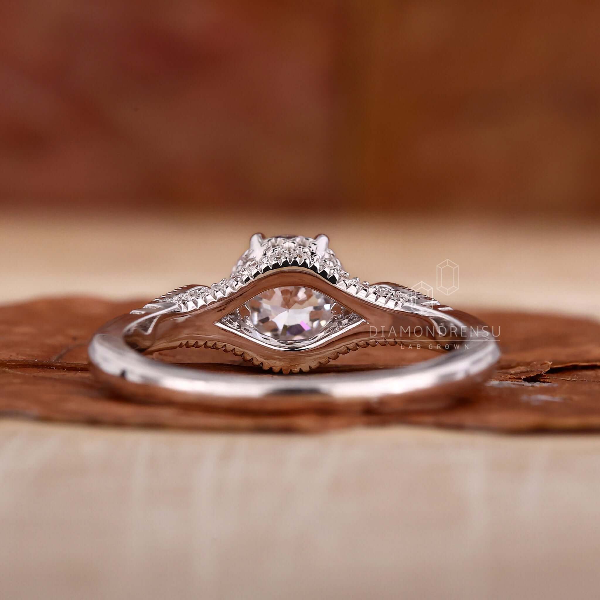 unique lab created diamond ring