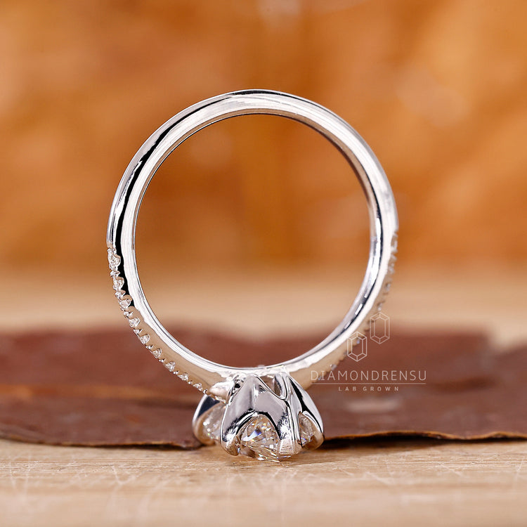 Handmade jewelry marquise diamond engagement ring.
