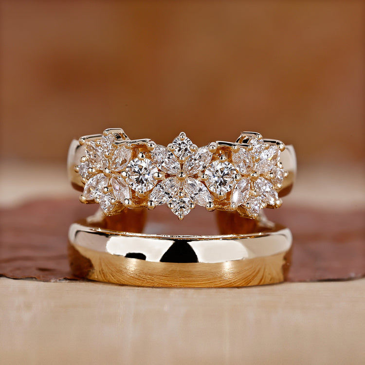 Unique Diamond Ring with an elegant marquise diamond design.