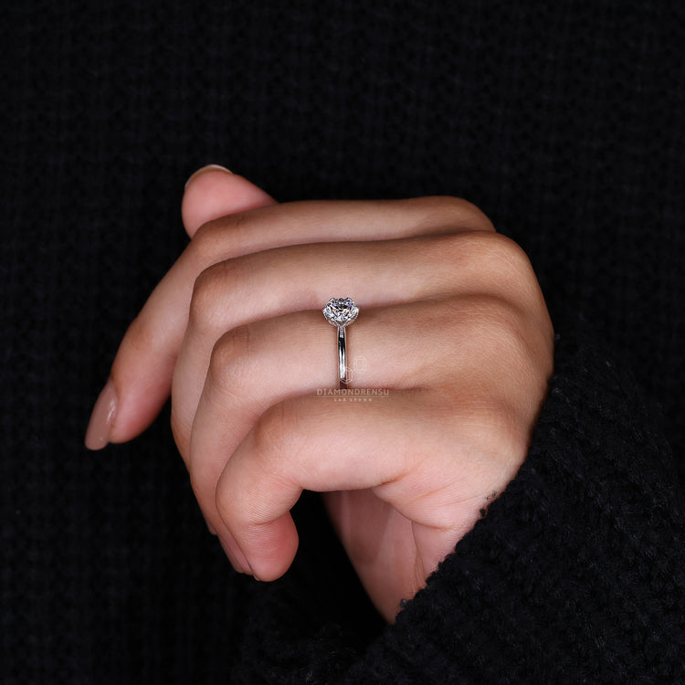 Solitaire Engagement Ring with a secure and elegant design.