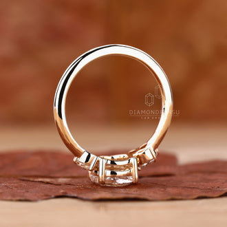 Round Rose Cut Diamond Ring with a vintage-inspired design.