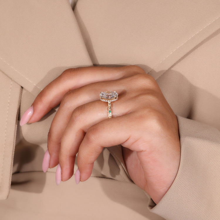 Stunning hidden halo ring that enhances brilliance.
