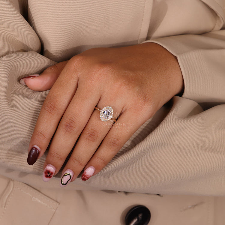 Vintage inspired engagement ring with timeless elegance.
