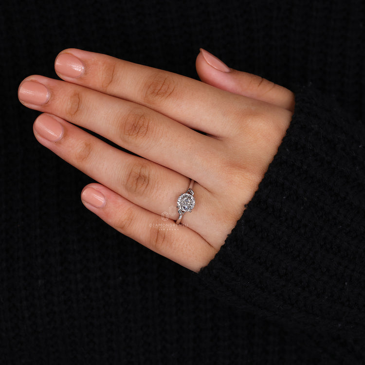 White Gold Ring featuring a brilliant solitaire diamond.
