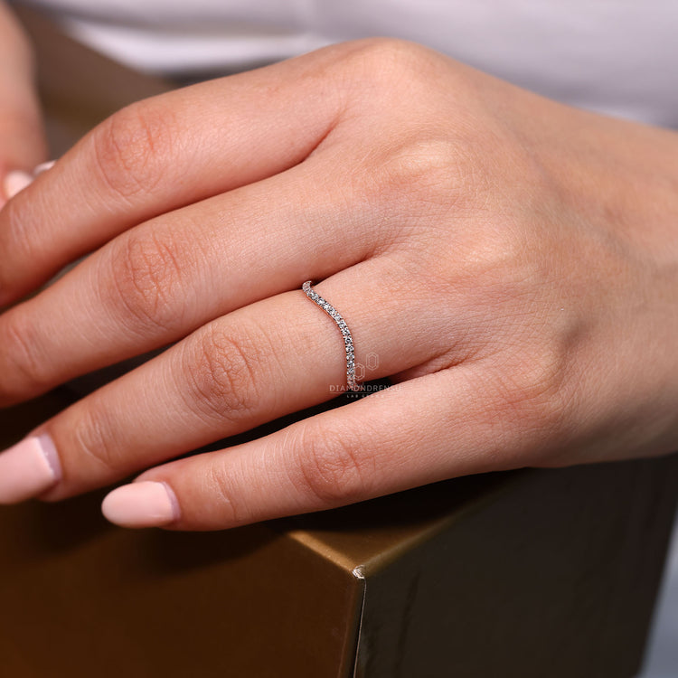 Half Eternity Round Diamond Wedding Band