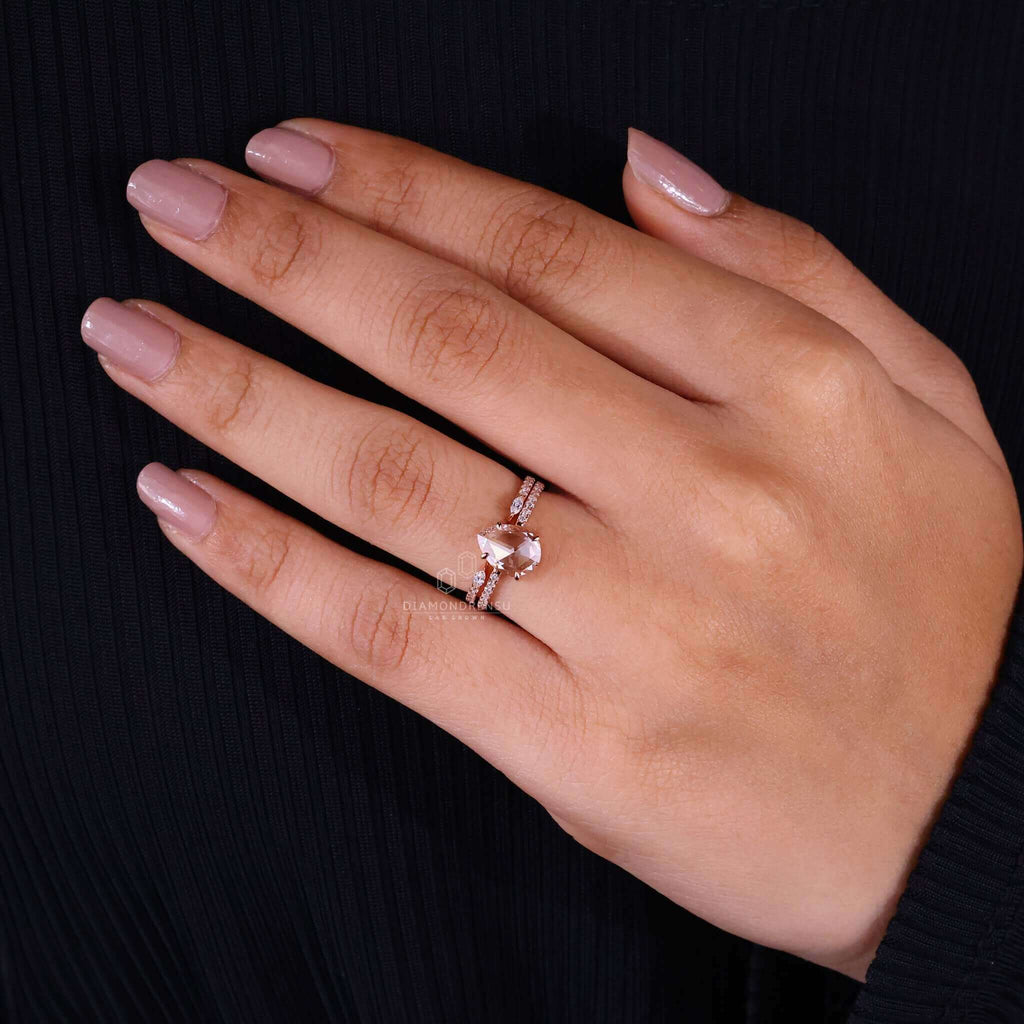 rose cut engagement ring