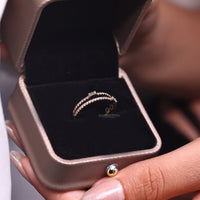 Half eternity wedding band with lab grown diamonds.
