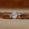 Oval Solitaire Engagement Ring with a classic design.
