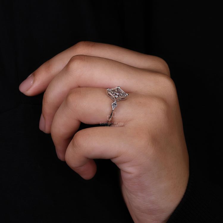 Lozenge Cut Ring featuring high-quality diamonds for brilliance.