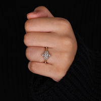 Marquise Cluster Engagement Ring with timeless elegance.