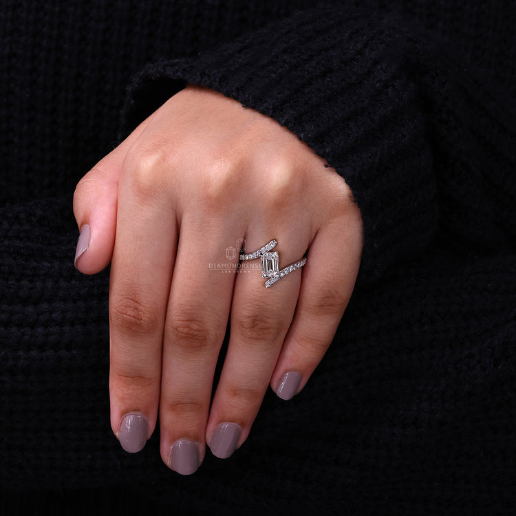 Lab grown diamond ring with exceptional brilliance.
