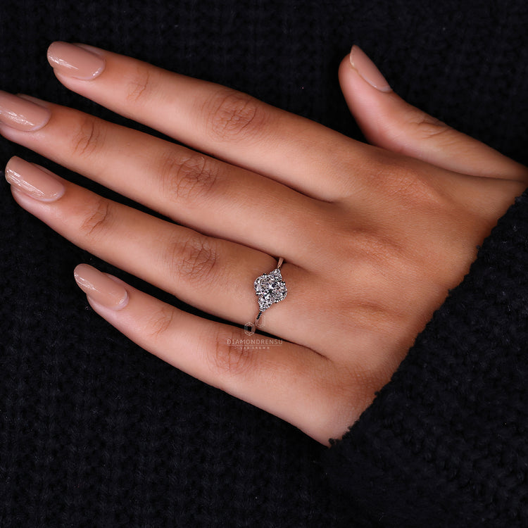 Muse Engagement Ring with intricate details and unique style.